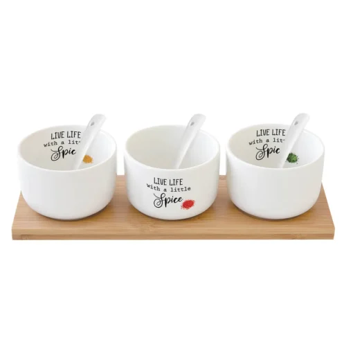 Ensemble apéritif avec 3 bols et cuillères KITCHEN ELEMENTS
