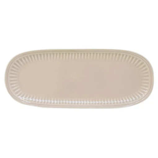 Ensemble de 3 plateaux ovales en porcelaine de 38×16 cm BEIGE