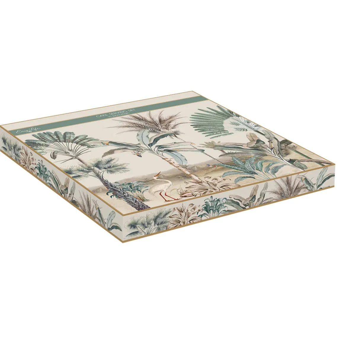 Plateau à gâteau Ø 32 cm avec spatule en porcelaine dans une boîte cadeau NOSTALGIC HEAVEN